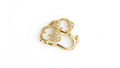 18K Gold-Plated Double Dog Charm with Sparkling Accents