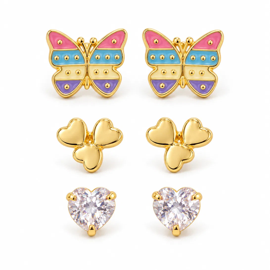 Butterfly Sparkle Earring Set