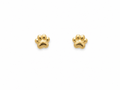 Paw Print Stud Earrings | 18k Gold Plated