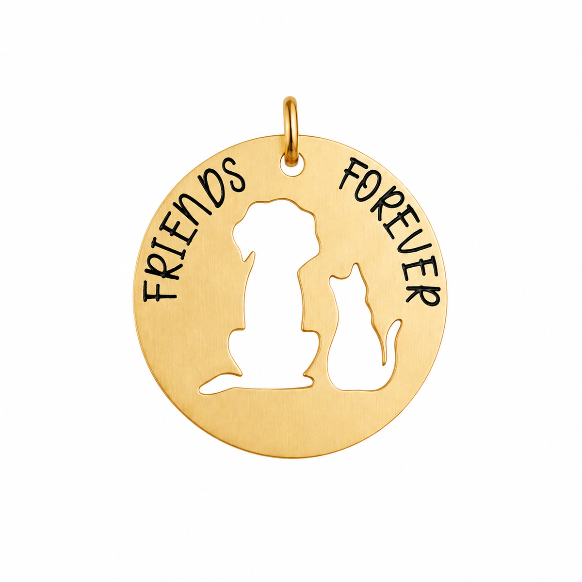"Friends Forever" Dog & Cat Charm | 18k Gold Plated