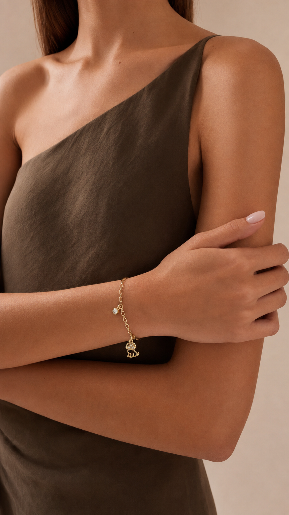 Dog Silhouette Bracelet - 18k Gold Plated | For Dog Moms