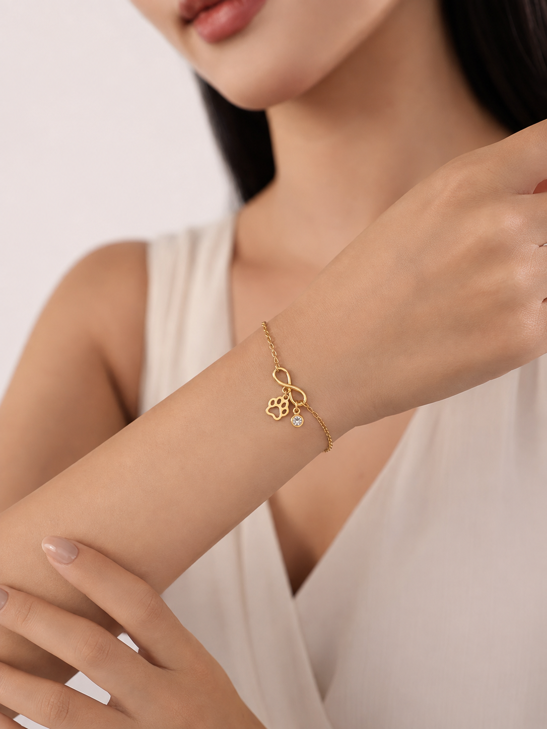 Infinity Paw Bracelet - Eternal Love - 18k Gold Plated | For Dog Moms