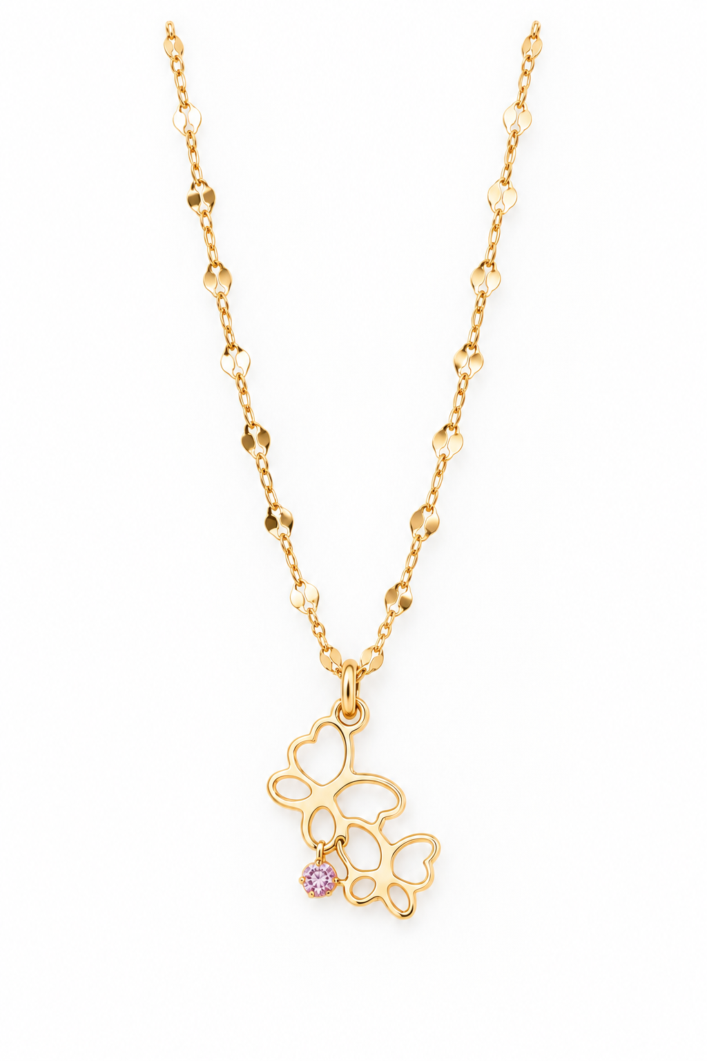 Pink Butterflies Necklace