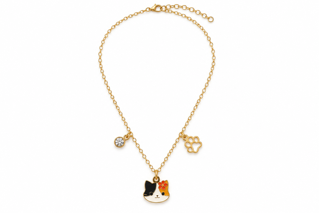 Calico Kitty Necklace