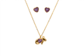 Capybara Necklace & Earrings Set - Lapis Lazuli