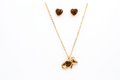 Capybara Necklace & Earrings Set - Amethyst