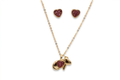 Capybara Necklace & Earrings Set - Citrine