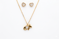 Capybara Necklace & Earrings Set - Tiger's Eye