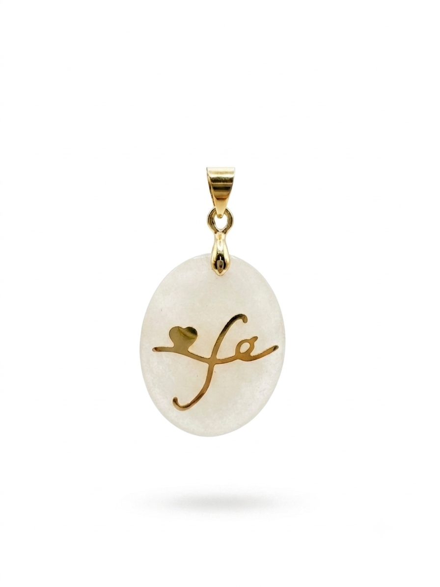 18K Gold-Plated Natural Stone Love Charm