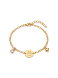 Paw Print Medallion Bracelet - 18k Gold Plated | A Little Gem for Dog Moms