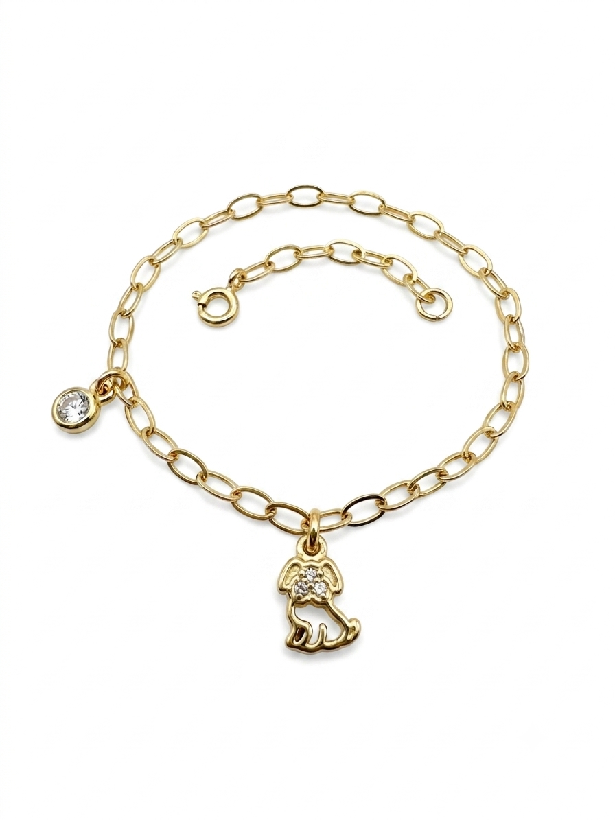 Dog Silhouette Bracelet - 18k Gold Plated | For Dog Moms