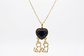 Heart & Cats Necklace - Opalite