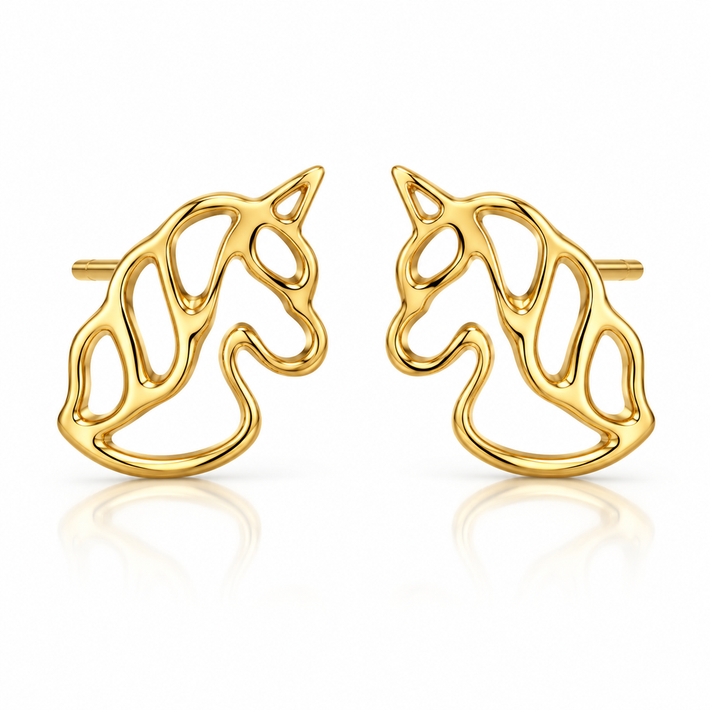 Little Unicorn Outline Earrings