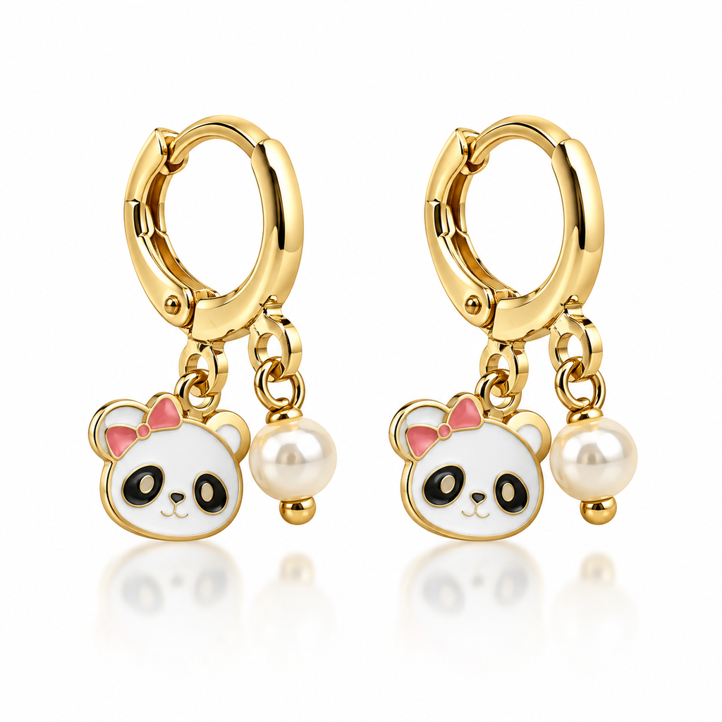 Little Panda Huggie Earrings