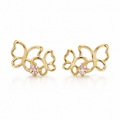 Double Butterfly Sparkle Earrings