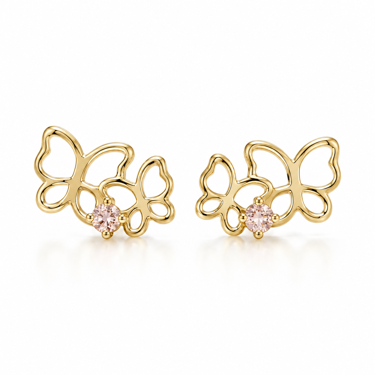 Double Butterfly Sparkle Earrings