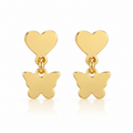 Heart & Butterfly Earrings