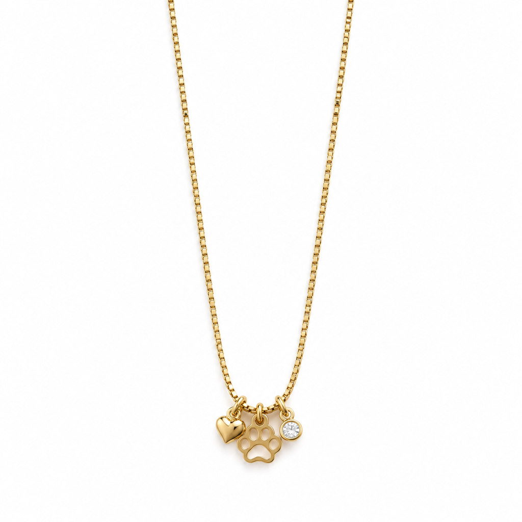 Paw, Heart & Sparkle Necklace