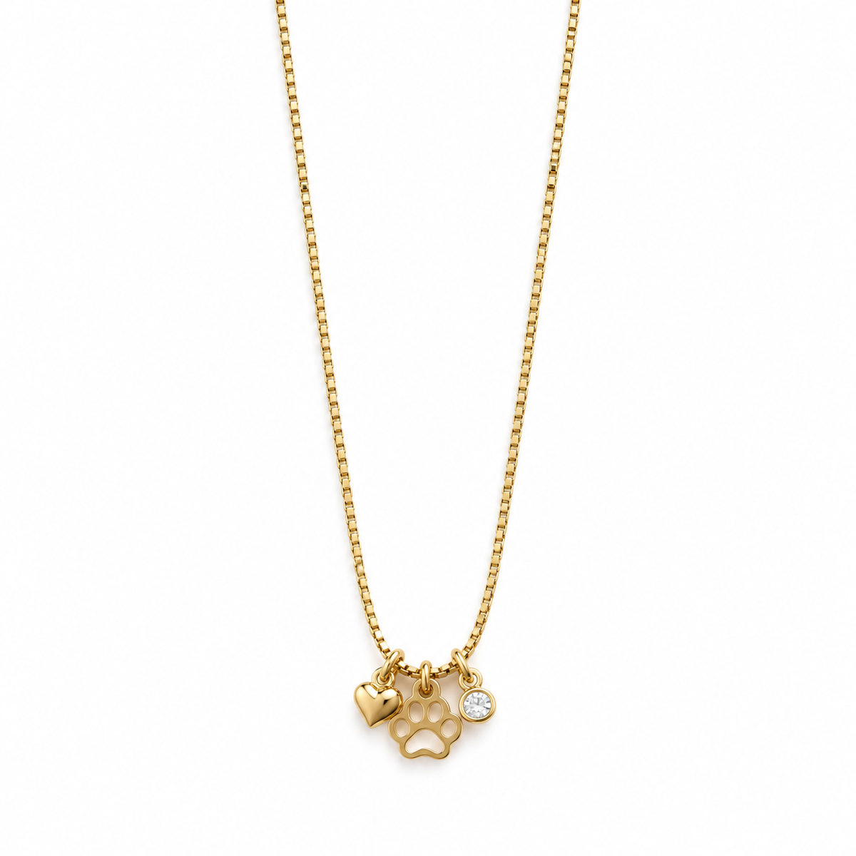Paw, Heart & Sparkle Necklace