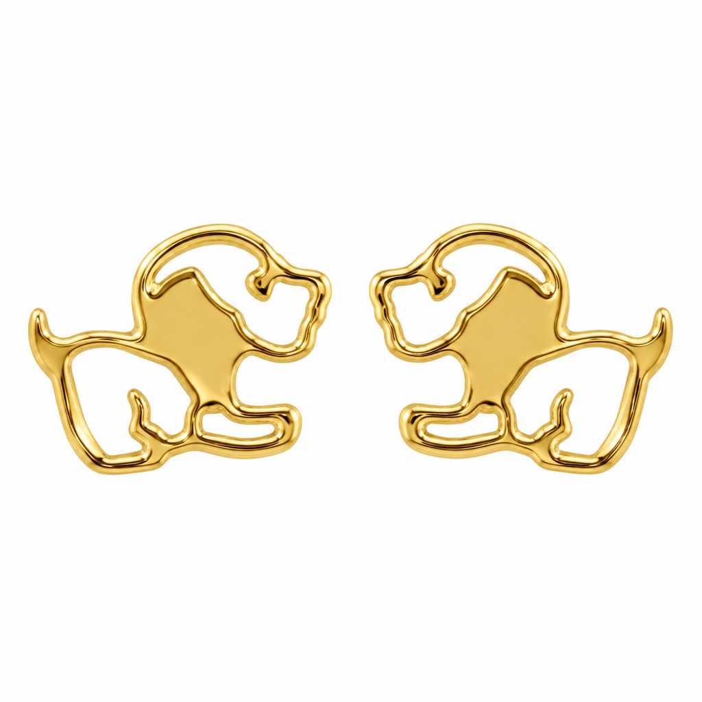 Playful Puppy Outline Earrings