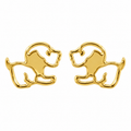 Playful Puppy Outline Earrings