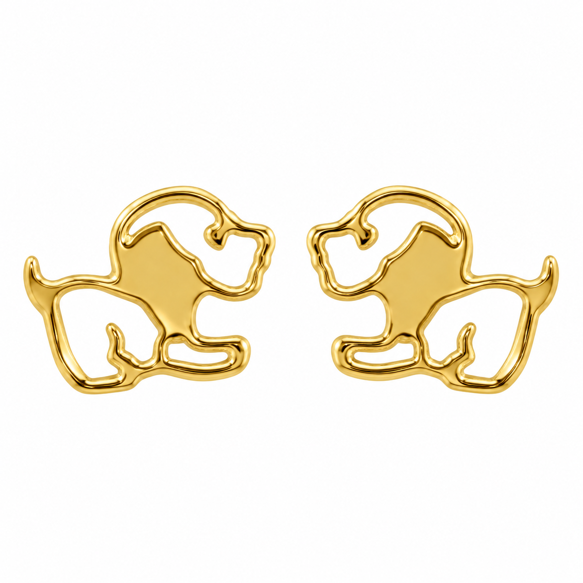 Playful Puppy Outline Earrings