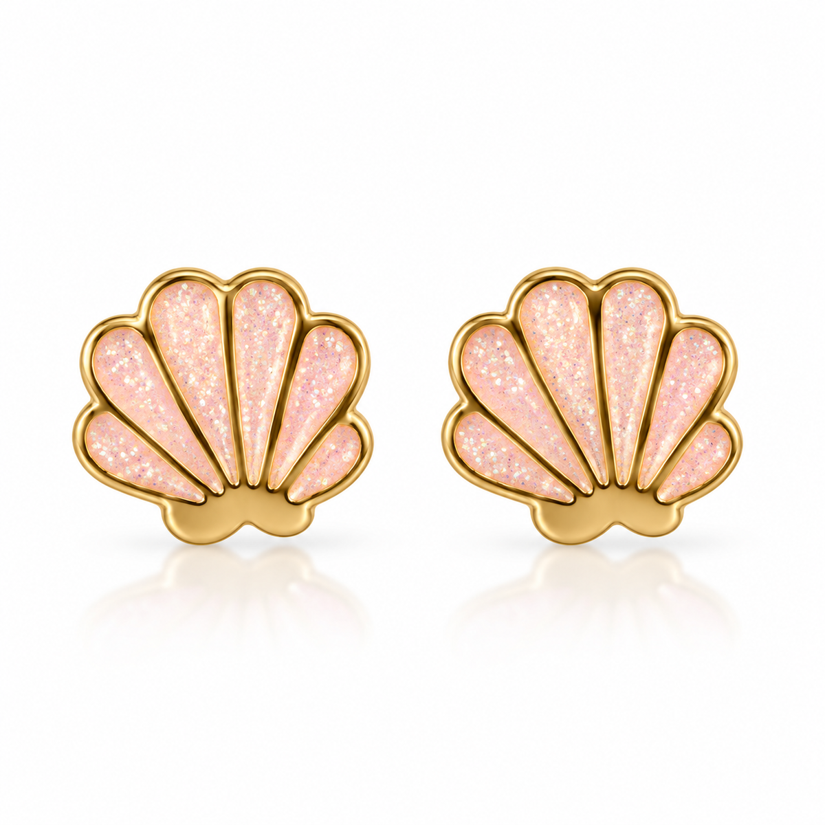 Pink Seashell Earrings