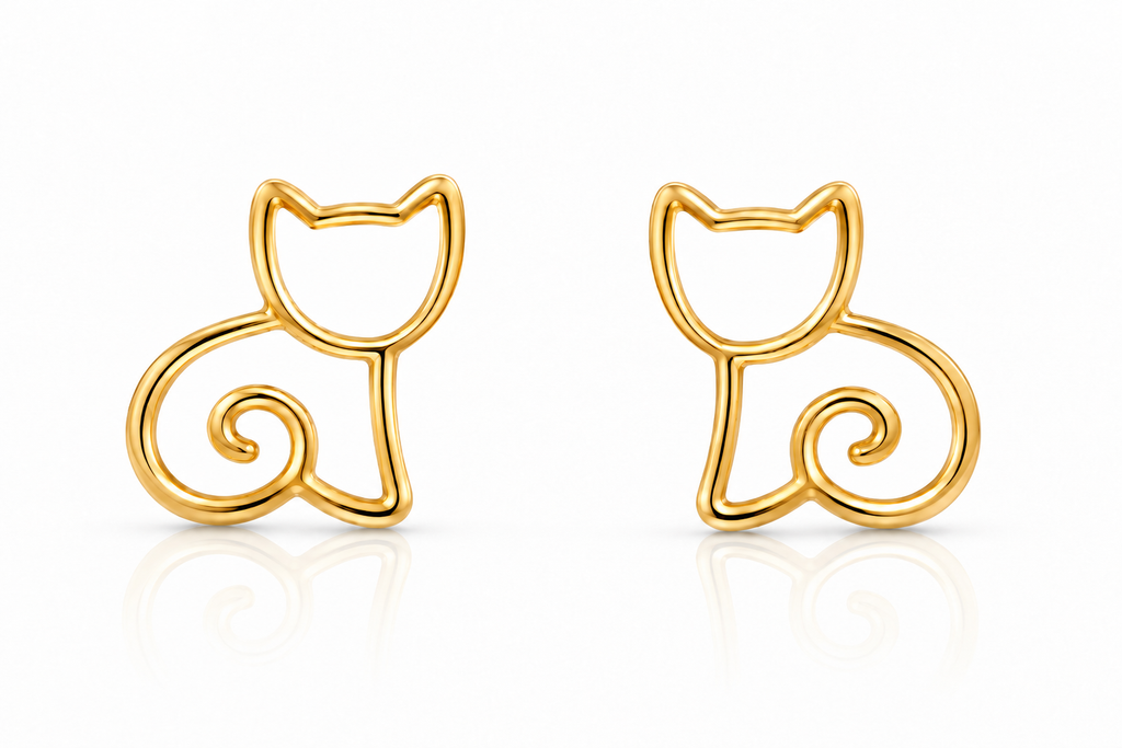Little Kitty Outline Earrings