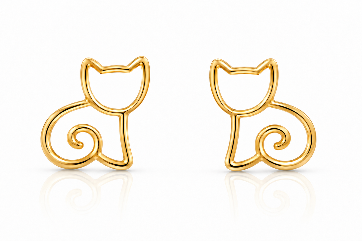 Little Kitty Outline Earrings