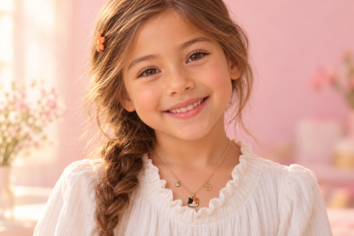Calico Kitty Necklace