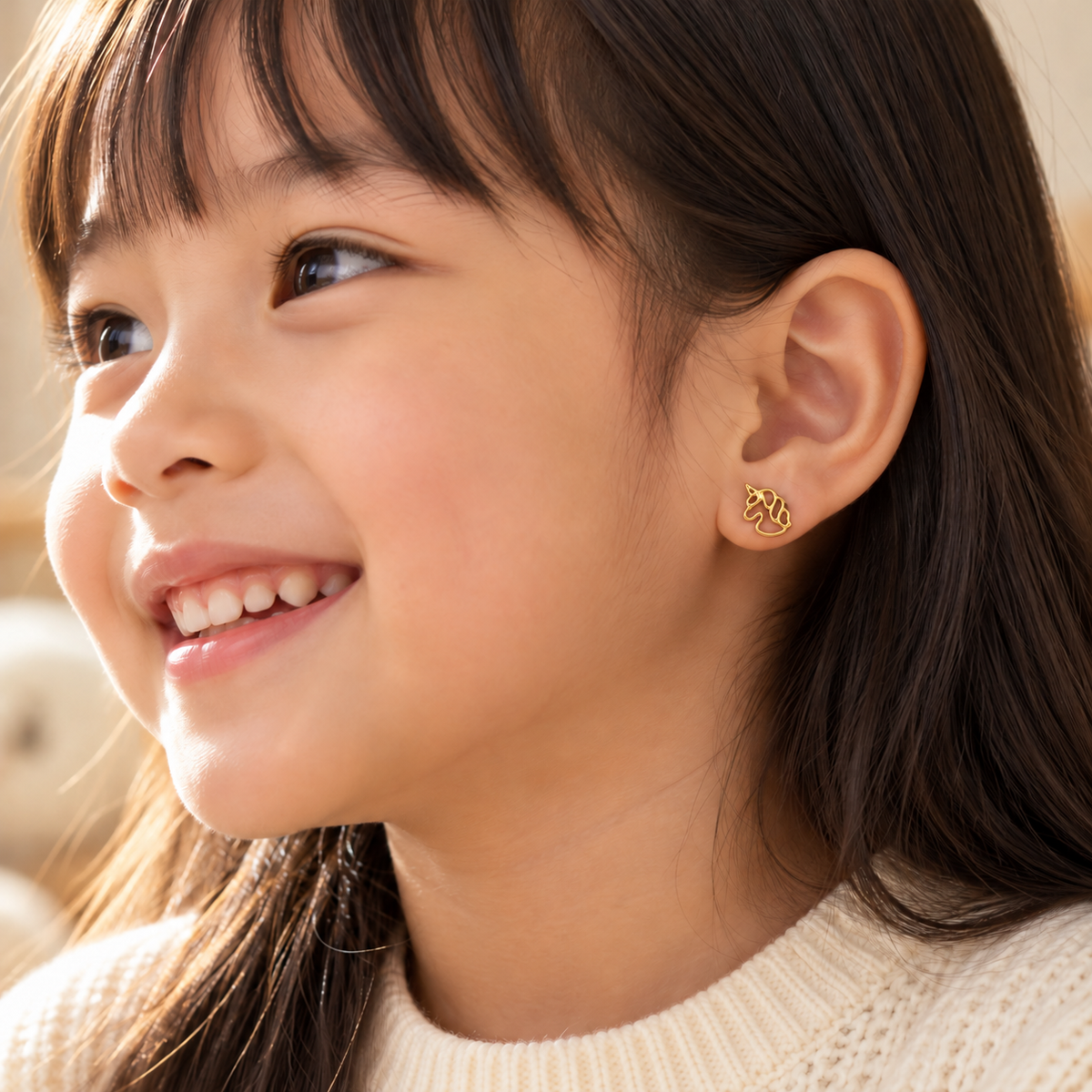 Little Unicorn Outline Earrings