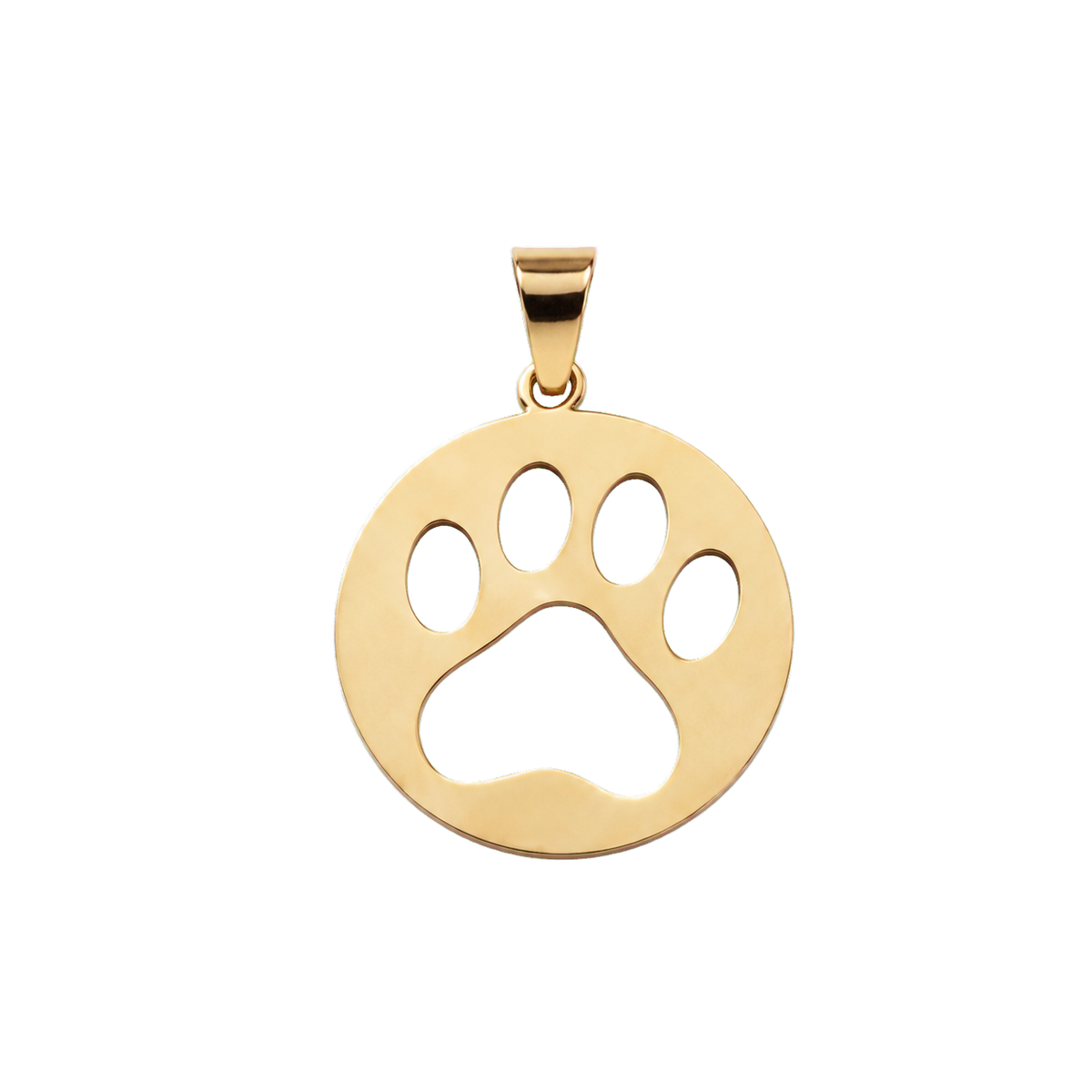 Paw Print Medallion Charm | 18k Gold Plated
