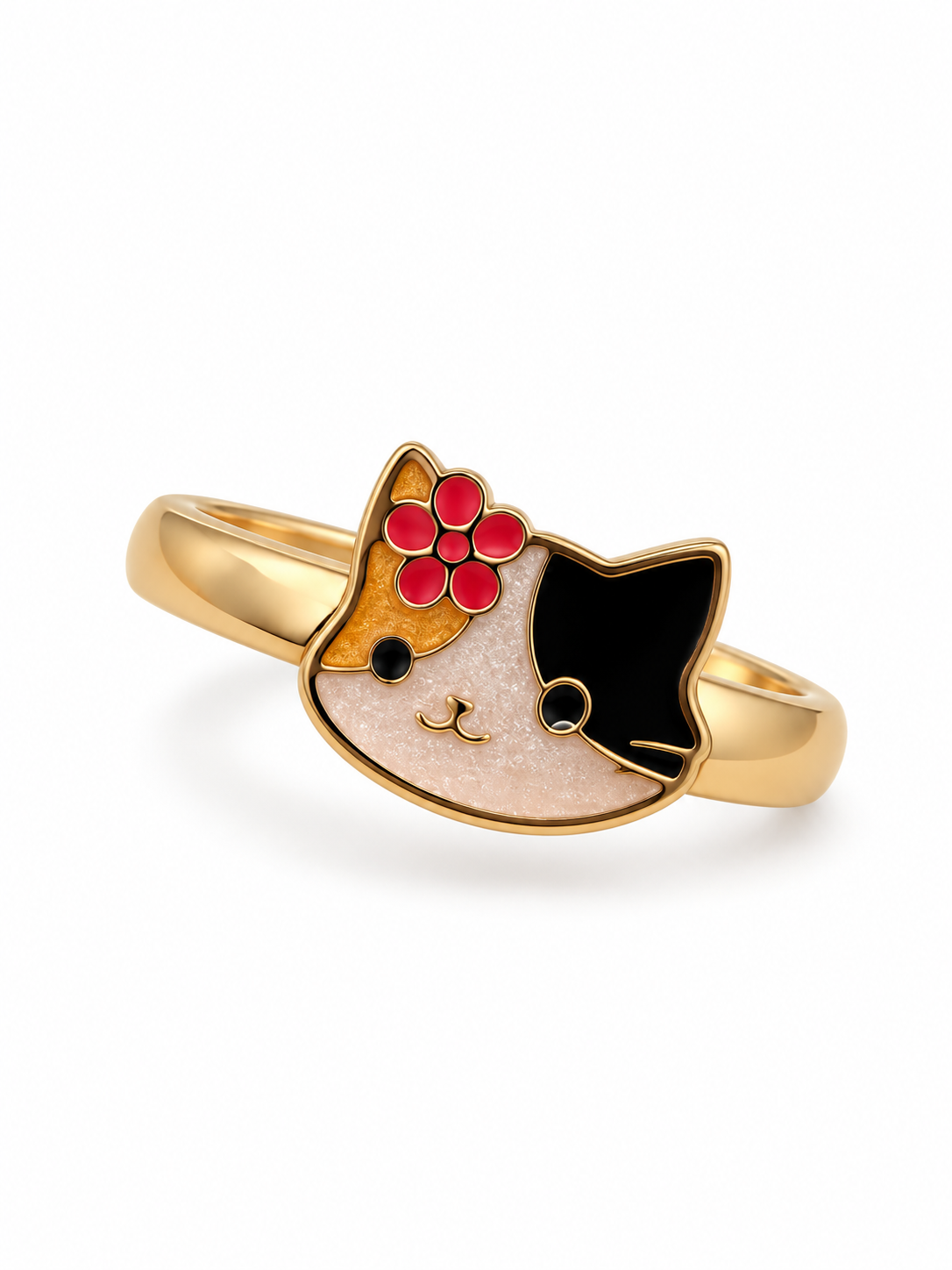 Calico Kitty Ring