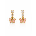 Pink Butterfly Drop Earrings