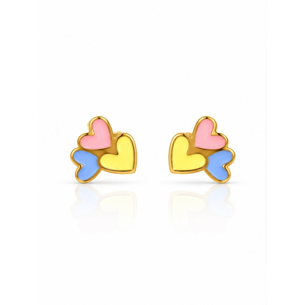 Rainbow Hearts Earrings
