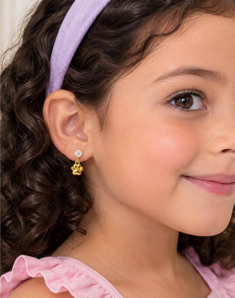 Sparkle Paw Drop Earrings