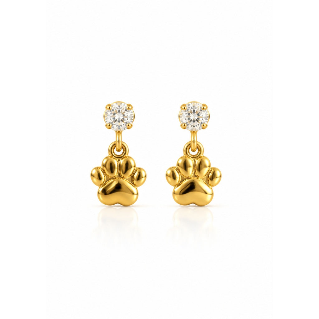 Sparkle Paw Drop Earrings
