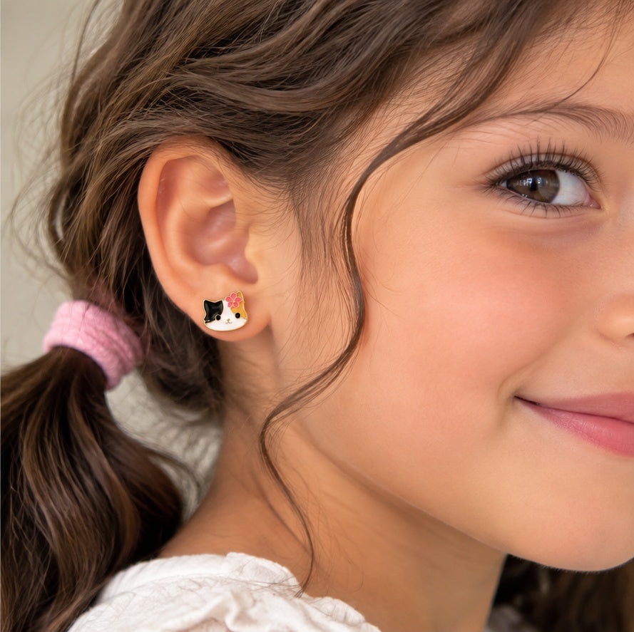 Calico Kitty Earrings