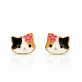 Calico Kitty Earrings