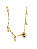 Pearls & Puffy Heart Kids Bracelet