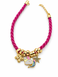 Magical Unicorn Pink Cord Kids Bracelet