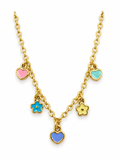 Pastel Hearts & Flowers Kids Bracelet