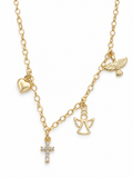 Little Blessings Cross & Angel Kids Bracelet