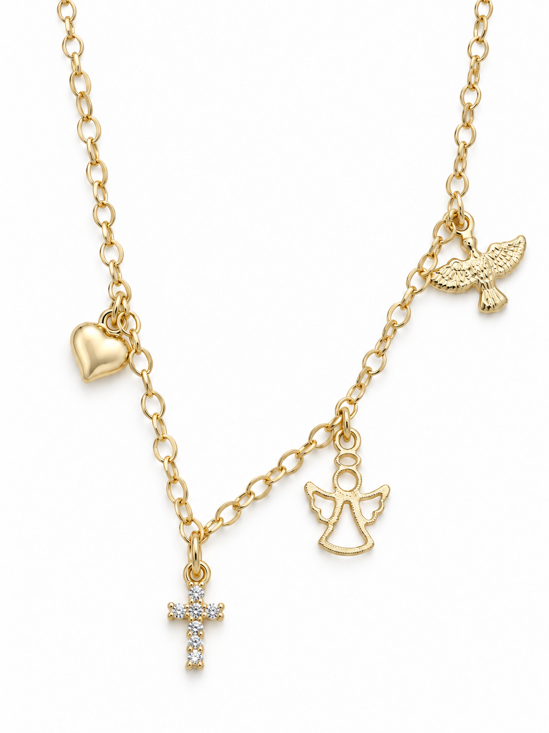Little Blessings Cross & Angel Kids Bracelet