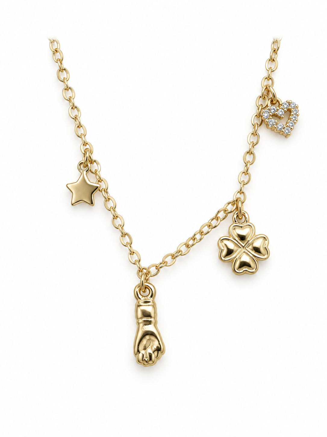 Golden Lucky Clover Kids Bracelet